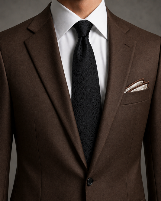 Torino Noir Shadow Paisley Tie