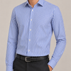 Genova Royal Blue Pencil Stripe Shirt