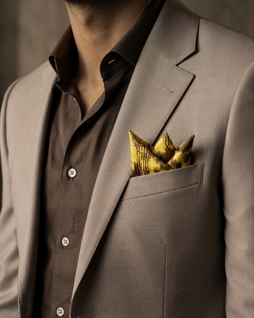 Aureo Abstract Silk Pocket Square