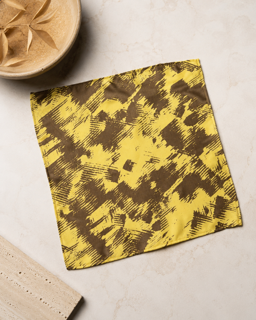 Aureo Abstract Silk Pocket Square