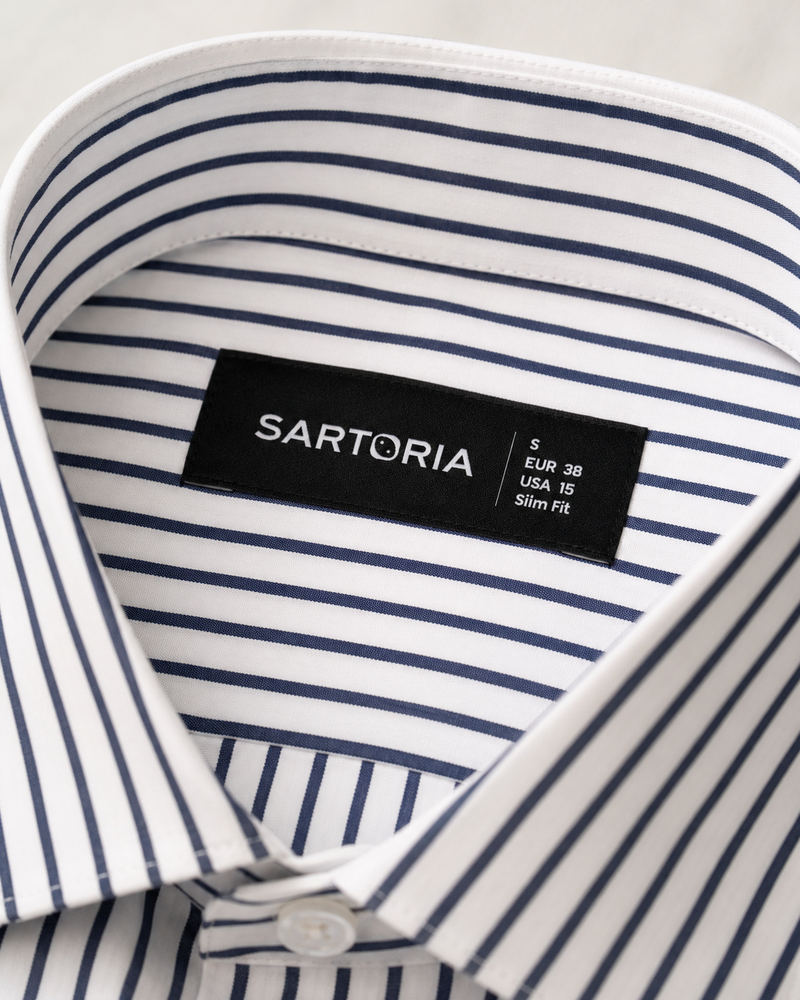 Milano Noir Banker Stripe Shirt