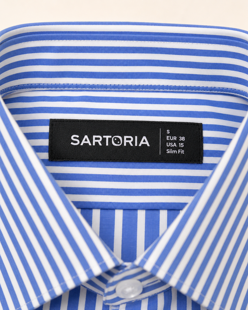 Genova Royal Blue Bengal Stripe Shirt