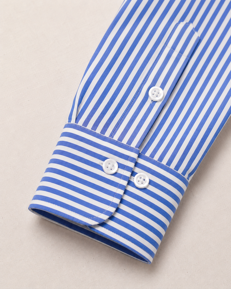 Genova Royal Blue Bengal Stripe Shirt