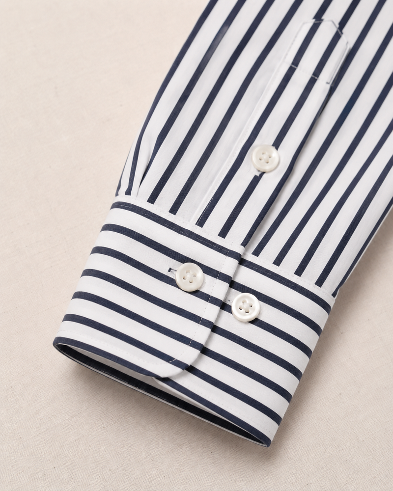 Milano Noir Banker Stripe Shirt