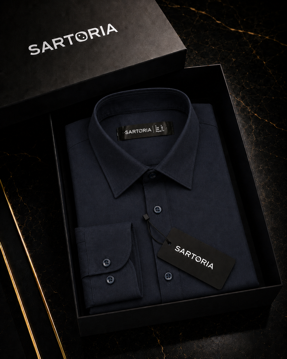 Portofino Navy Linen Shirt