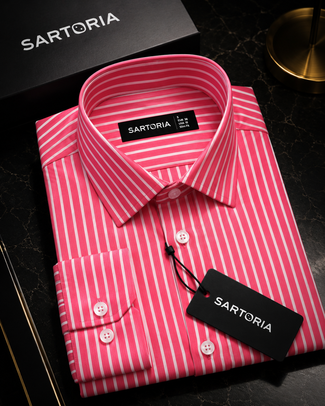 The Verona Crimson Candy  Stripe Shirt