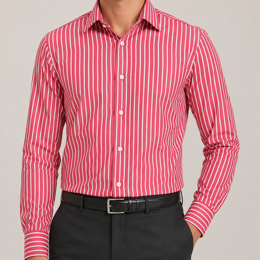Verona Crimson Candy Stripe Shirt