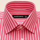 The Verona Crimson Candy  Stripe Shirt