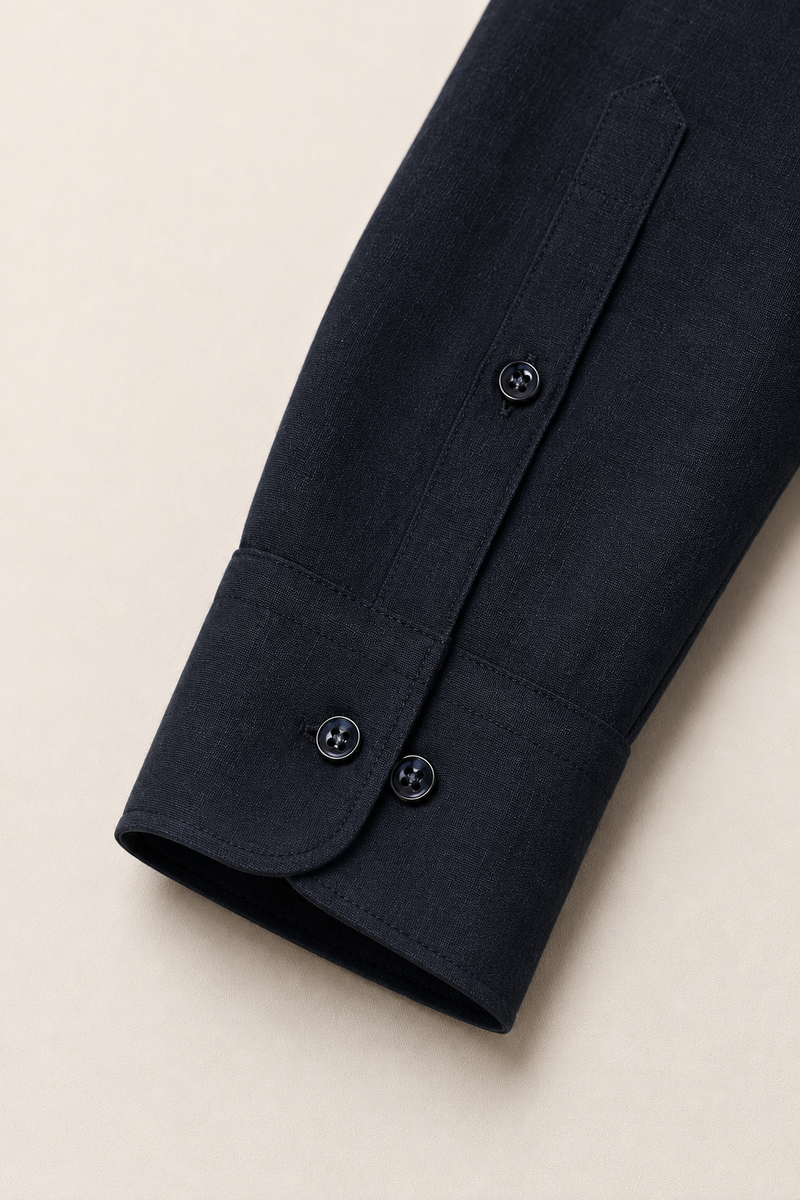 Portofino Navy Linen Shirt