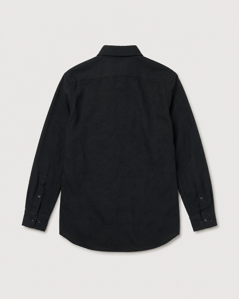 Etna Black Linen Shirt