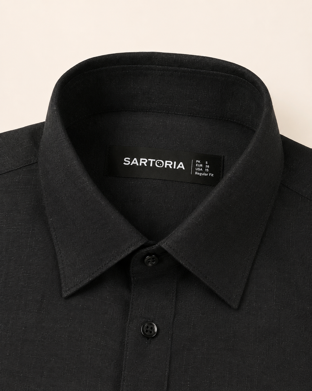 Etna Black Linen Shirt