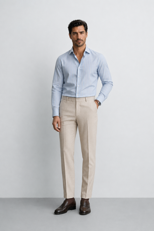 Amalfi Sky Pencil Stripe Shirt
