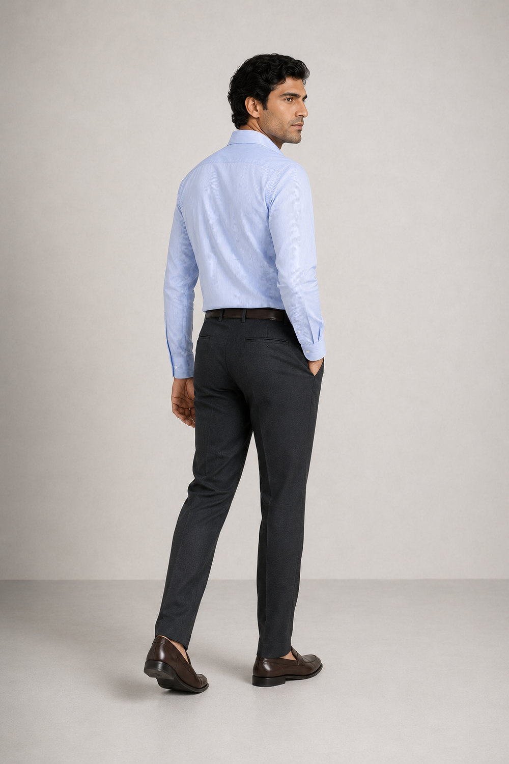 Cortina Ice Blue Pinstripe Shirt