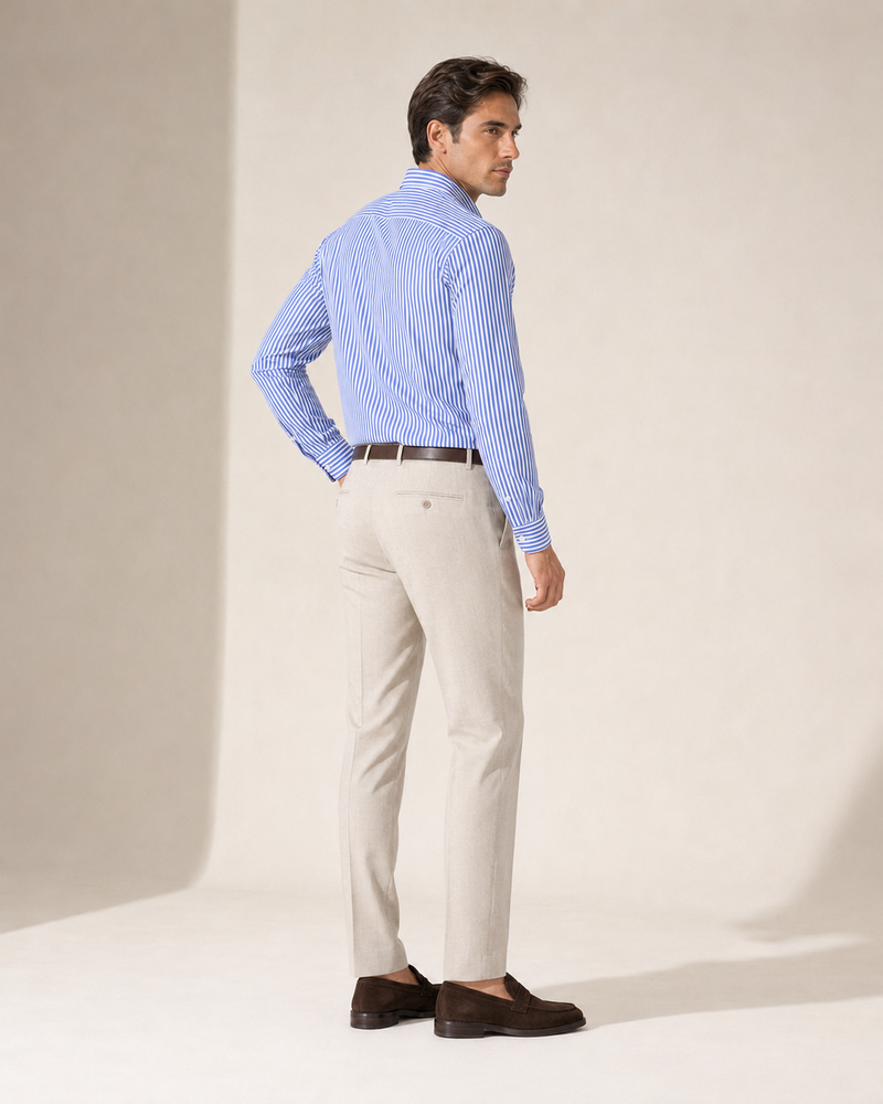 Genova Royal Blue Bengal Stripe Shirt
