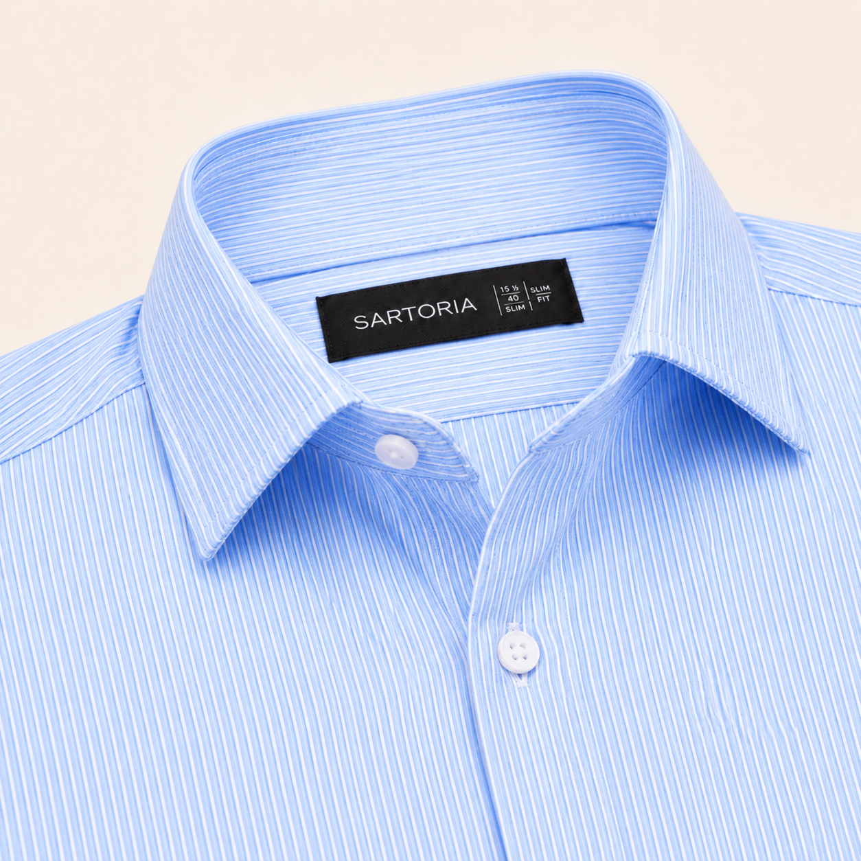 Skyline Blue Pinstripe Cotton Shirt