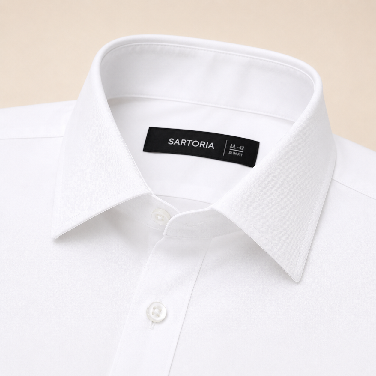 Self Lining White Cotton Shirt