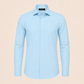 Plain Blue Cotton Formal Shirt