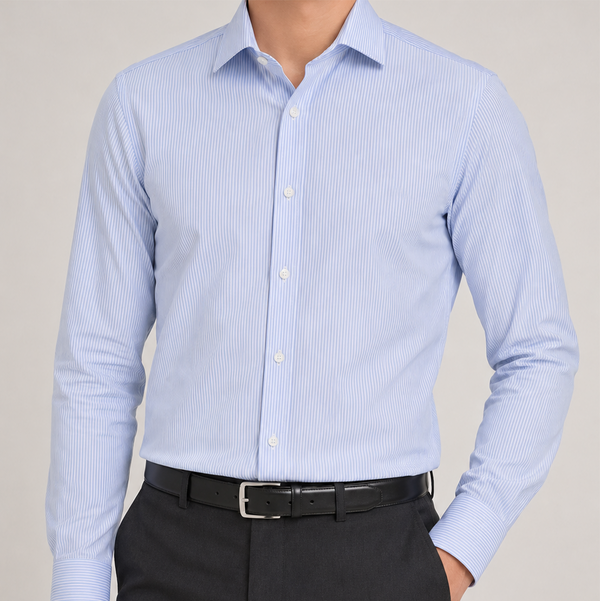 Cortina Ice Blue Pinstripe Shirt