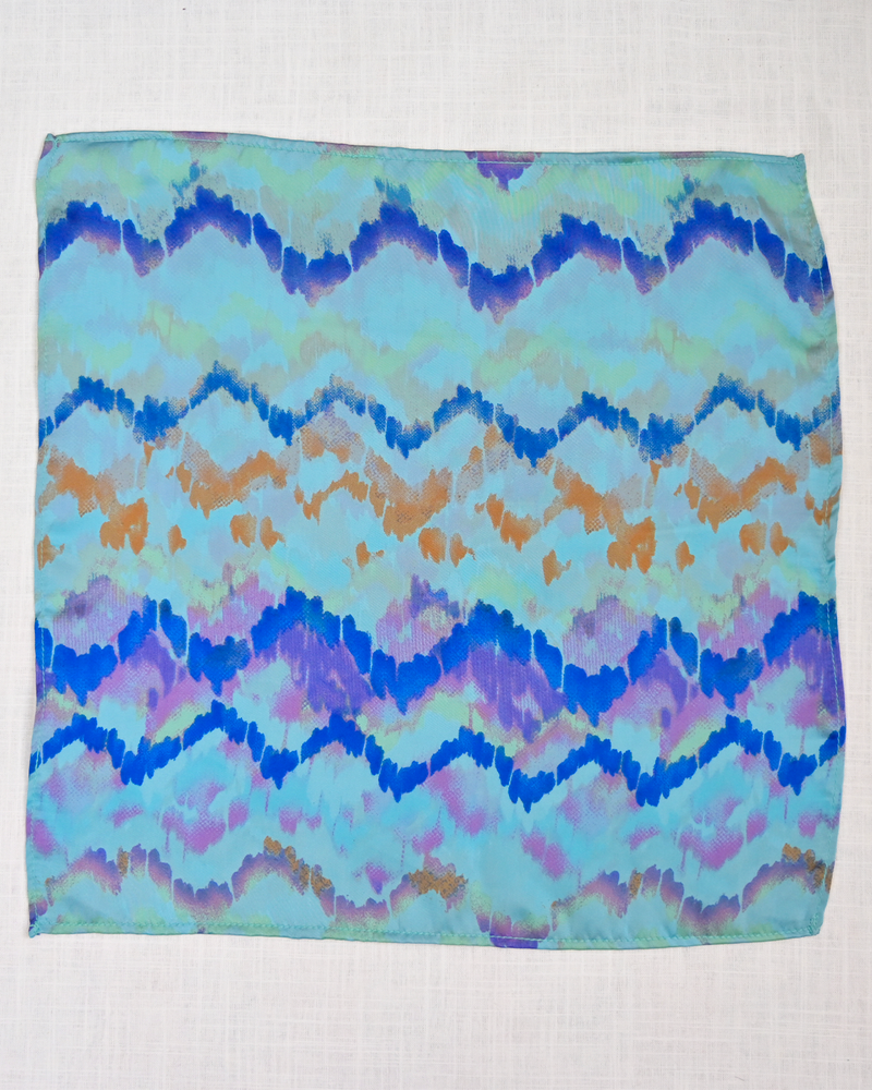 Aqua Mirage Silk Pocket Square