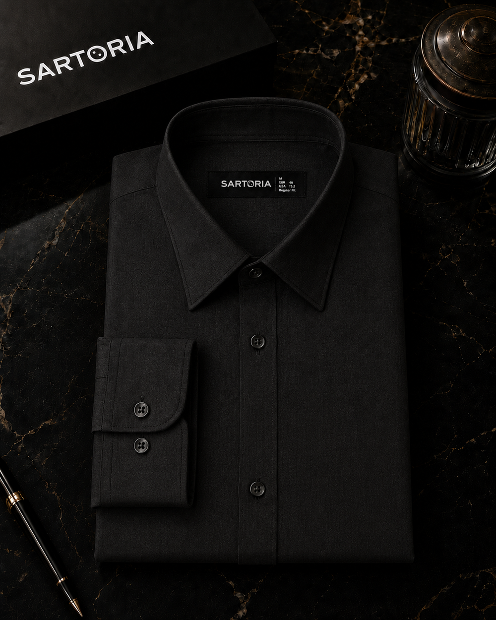 Etna Black Linen Shirt