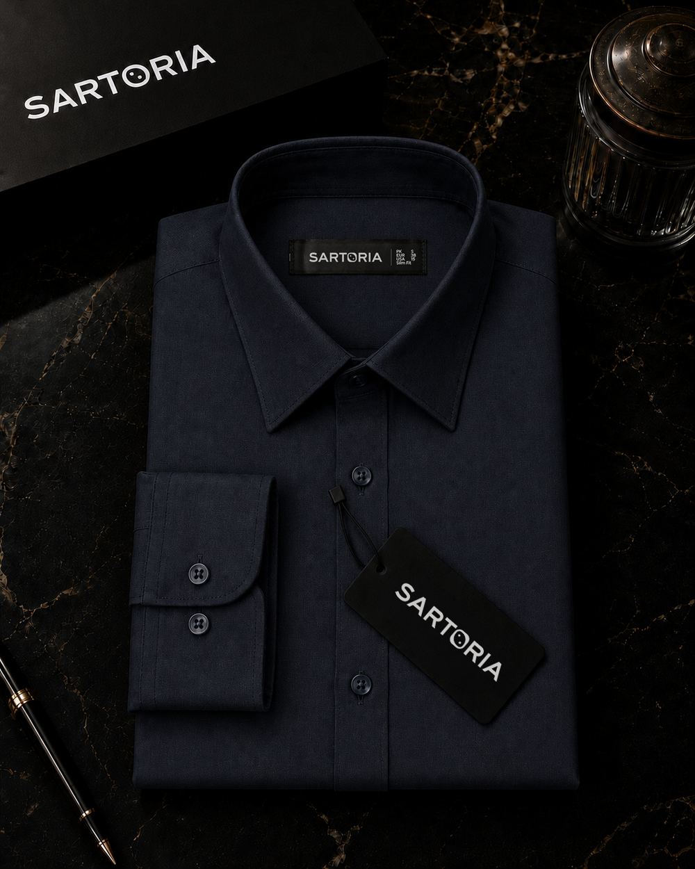 Portofino Navy Linen Shirt