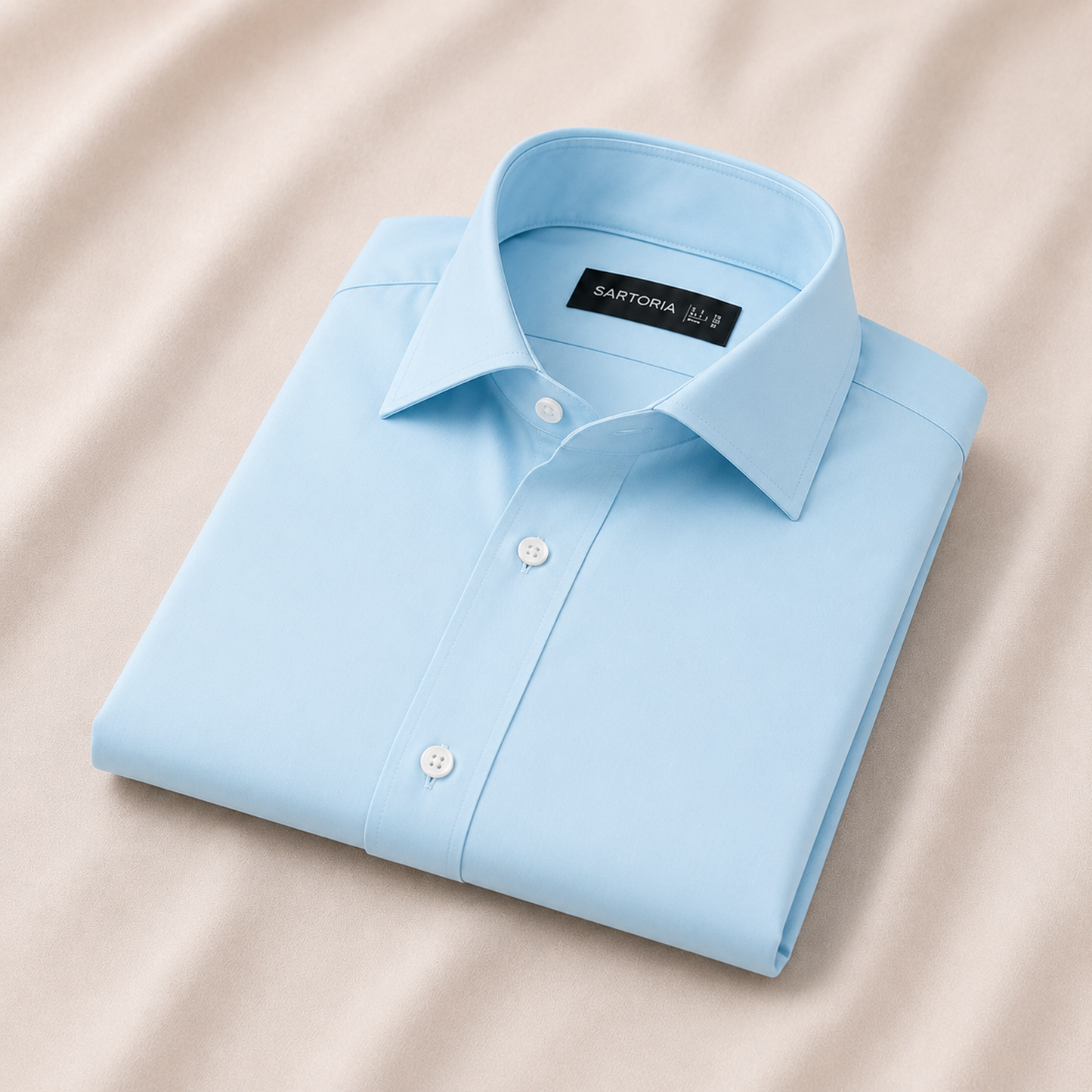 Plain Blue Cotton Formal Shirt