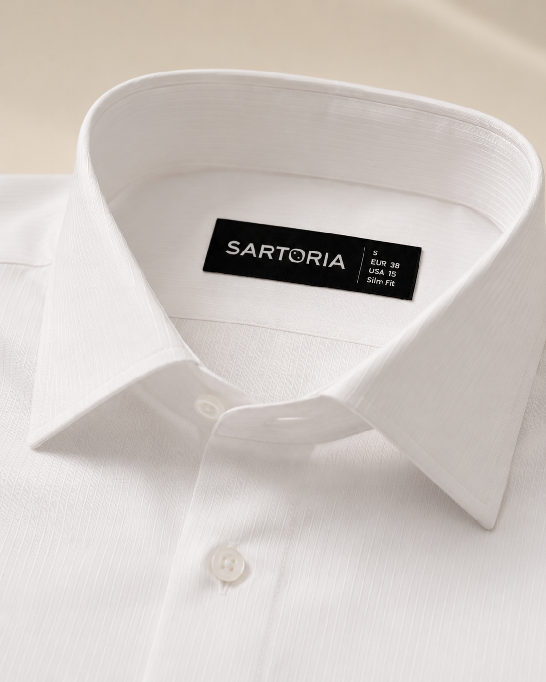 The Venezia Pure White Self-Stripe Shirt