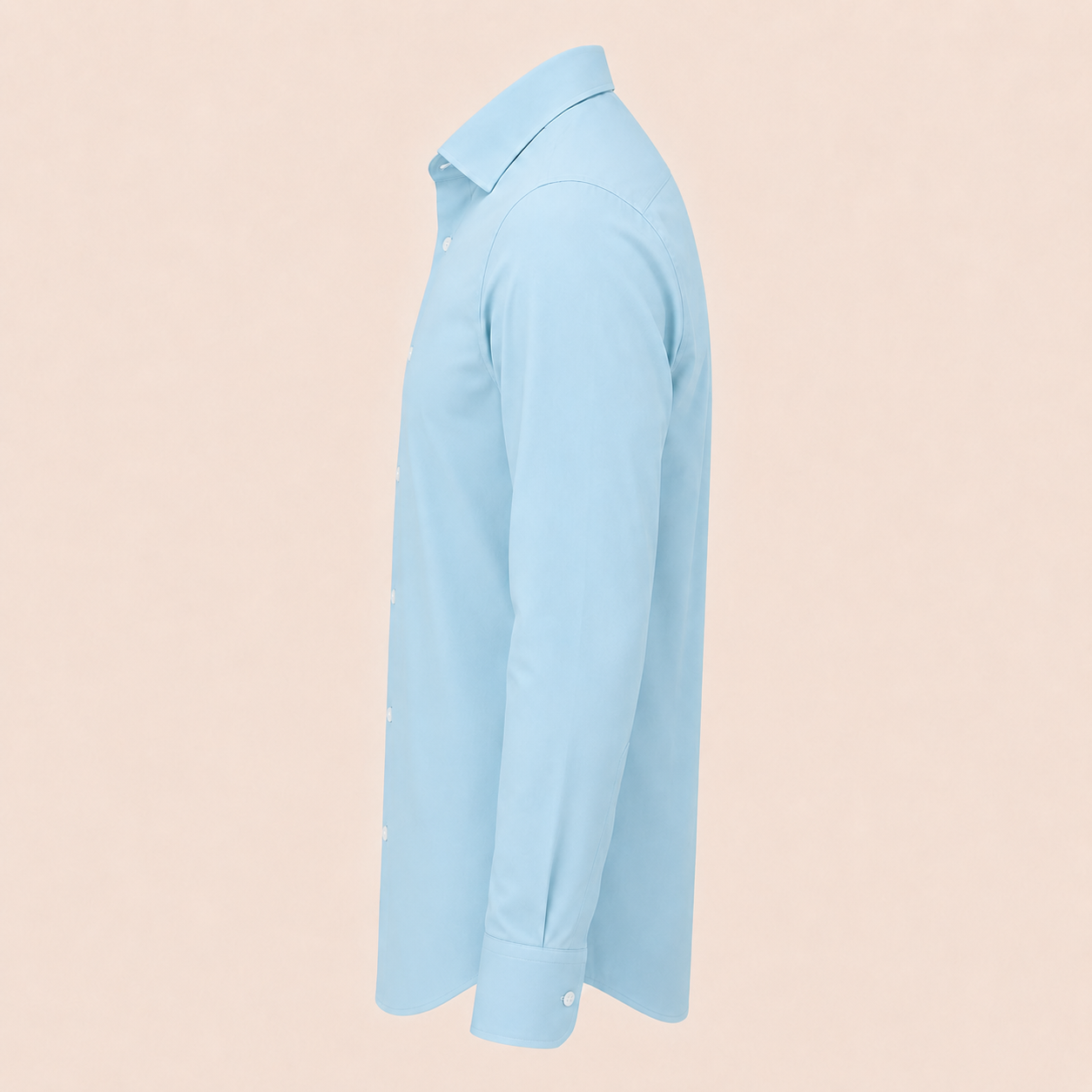 Plain Blue Cotton Formal Shirt