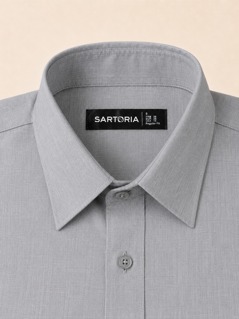 The Sicily Grey Linen Shirt