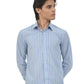 Sky Blue & White Striped Shirt