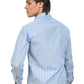 Sky Blue & White Striped Shirt