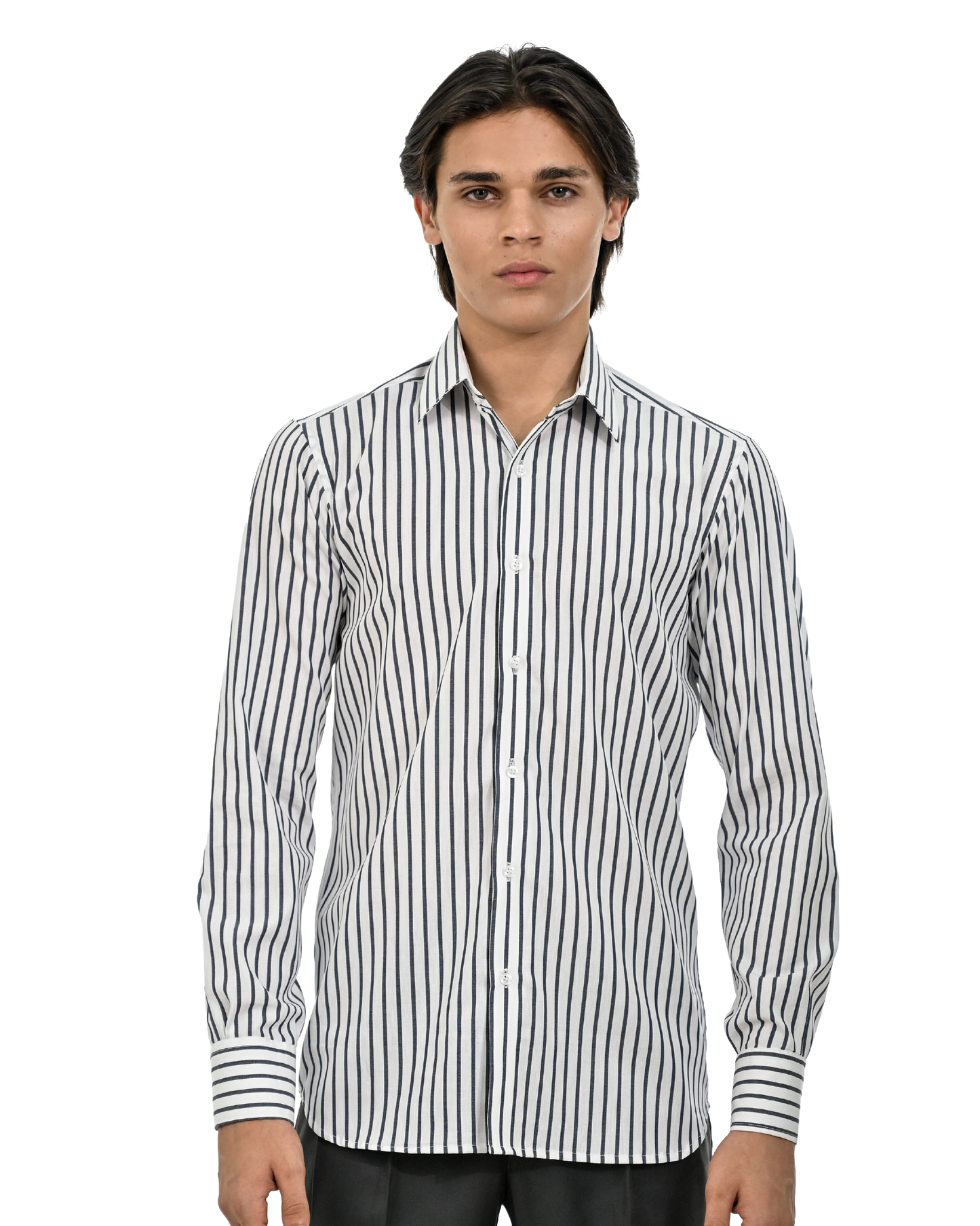Vertical Striped Cotton Shirt