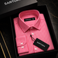 The Verona Crimson Candy  Stripe Shirt
