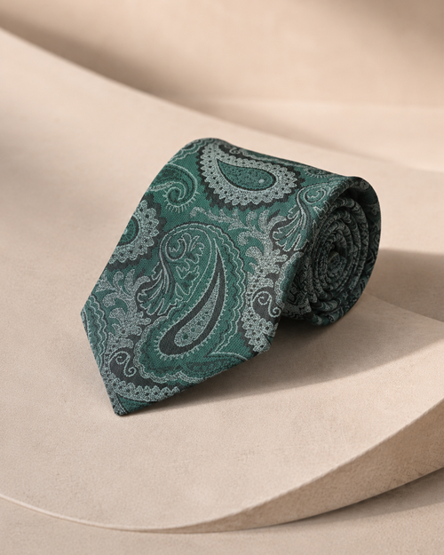 Verde Paisley Jamawar Tie