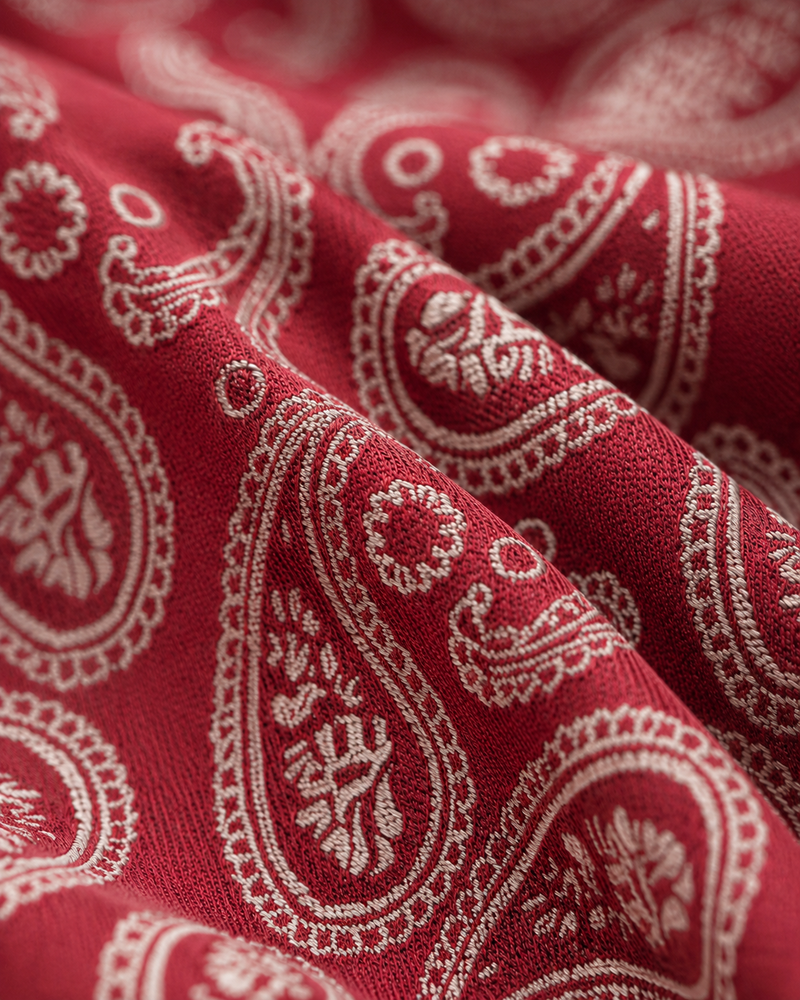 Verona Burgundy Paisley Jamawar Tie