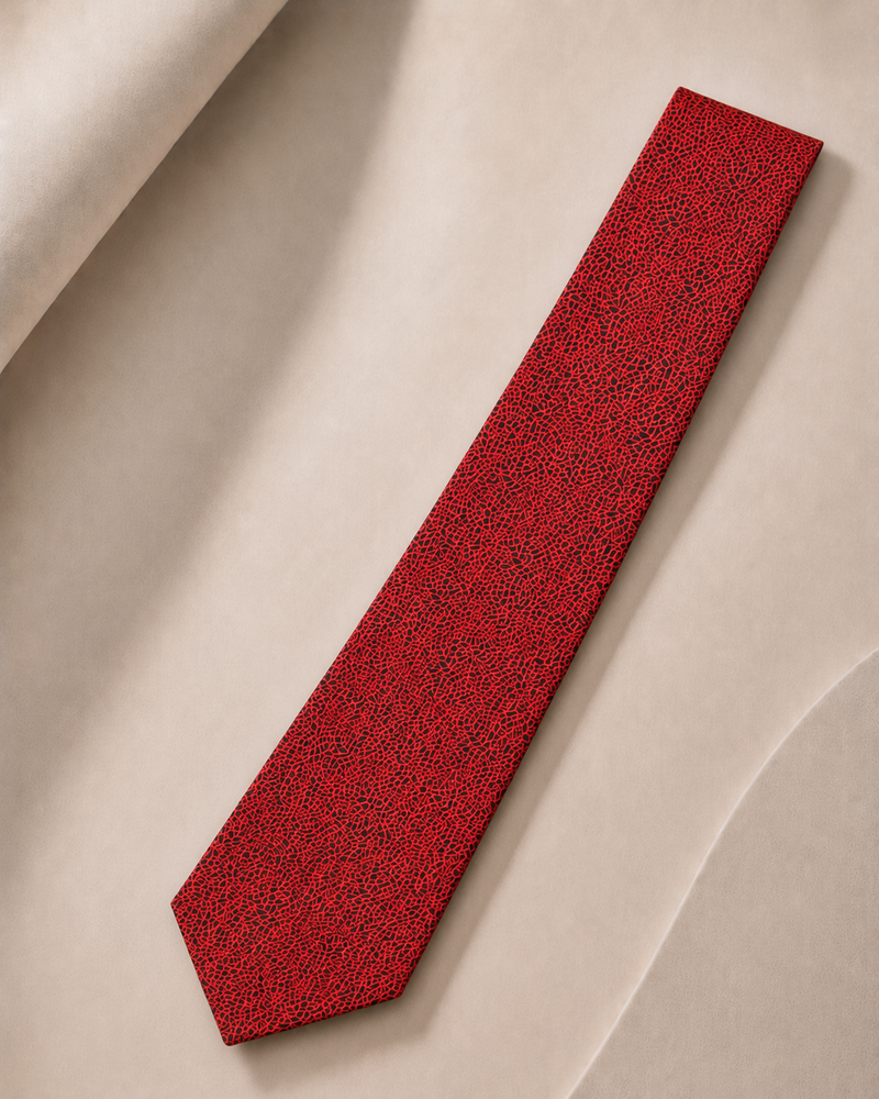 Rosso Nero Textured Statement Tie