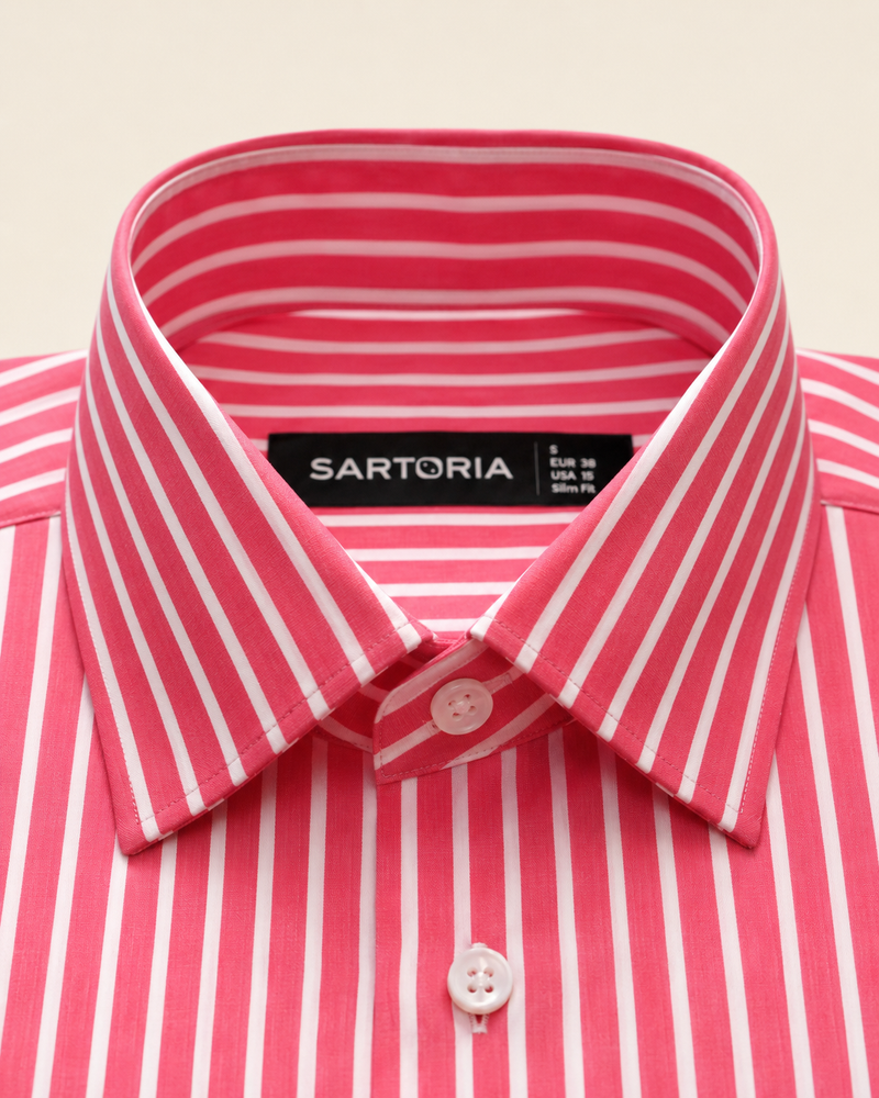 Verona Crimson Candy Stripe Shirt