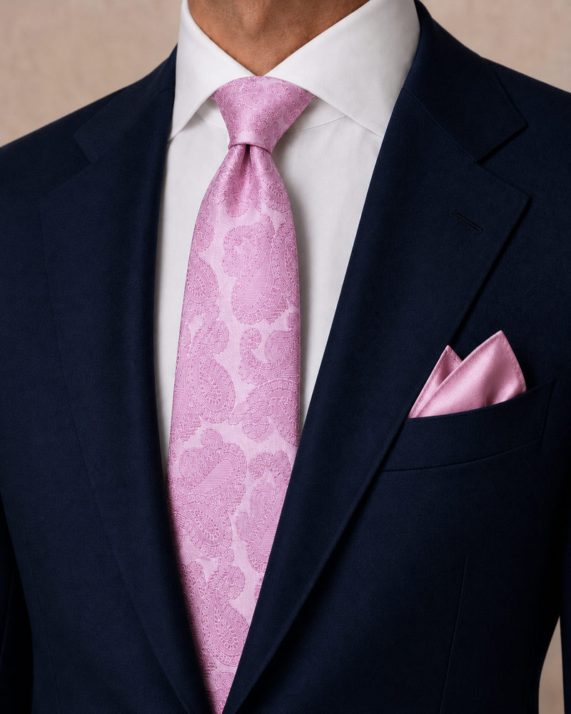 Firenze Blush Tonal Paisley Tie