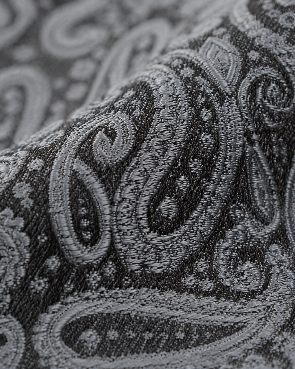 Roma Charcoal Tonal Paisley Tie